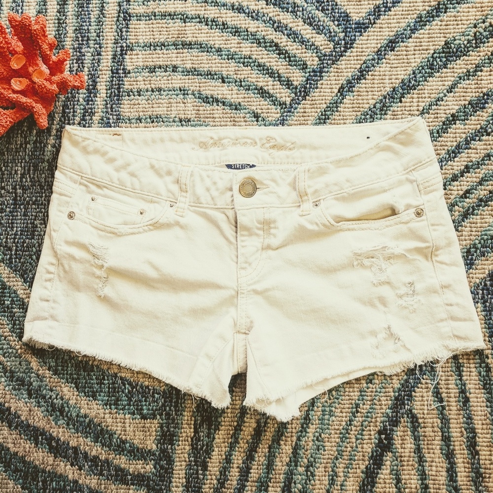 American Eagle Distressed Tomgirl Shorts